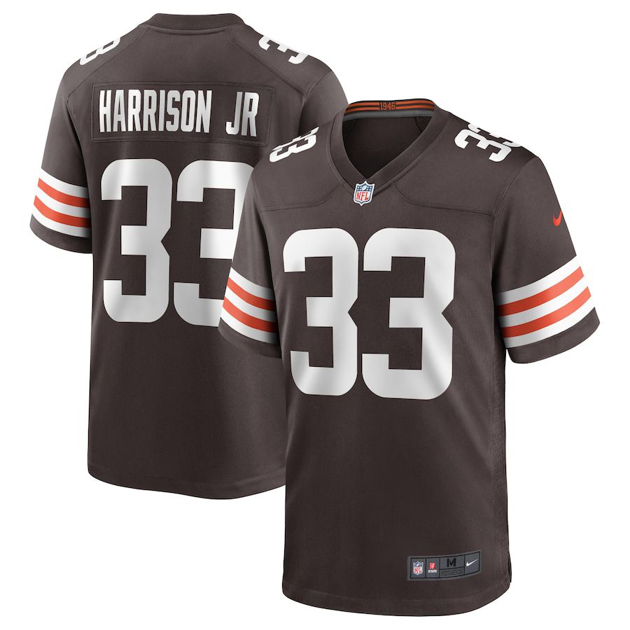 Men Cleveland Browns #33 Ronnie Harrison Jr Nike Brown Game NFL Jersey->->NFL Jersey